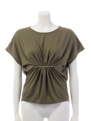 ピン付ギャザーTシャツ