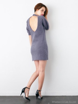 アンゴラハイネックンピ