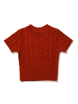 【NUMBER STANDARD】ケーブルショートスリーブニット