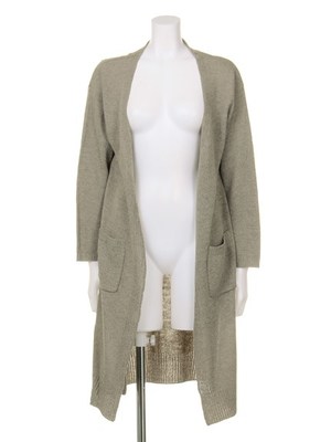 Vネックロングカーディガン