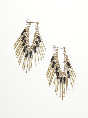 【In Red掲載】Mixビーズフリンジ2wayピアス