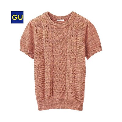 ケーブルセーター(半袖)