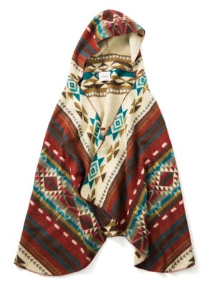 NATIVE HOODED PONCHO