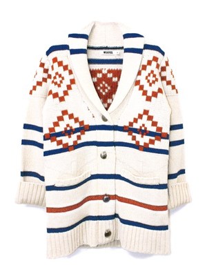SHAWL COLLAR NATIVE CARDIGAN