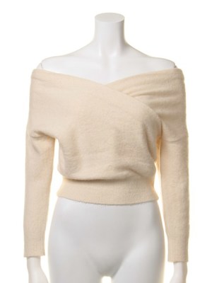 カシュクールオフショルニット