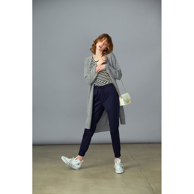 圧縮ニットロングカーデ