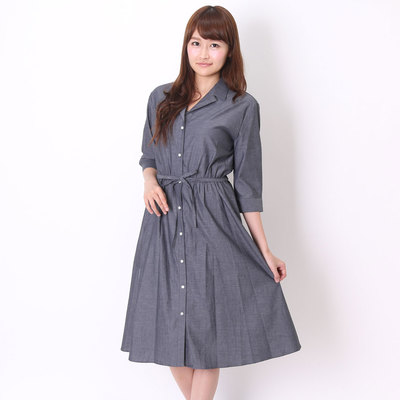 ロングシャツワンピース