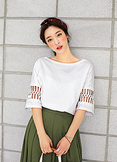 ユニークレーススリーブＴシャツ