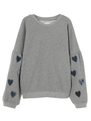 ベロアハートスウェット
