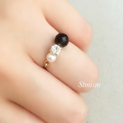 ブラック仲良しリング