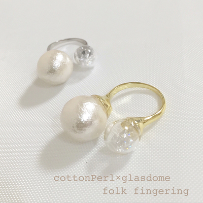 コットンパール×ガラスドーム