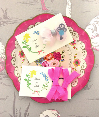 hana to tsuki リボンセット (ヘアゴム) pink