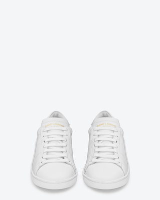 SAINT LAURENT シグネチャー SL/01 CLASSIC COURT スニーカー（オプティカルホワイト／レザー）
