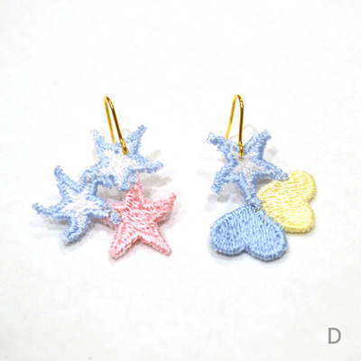 ötana レースの刺繍ピアス