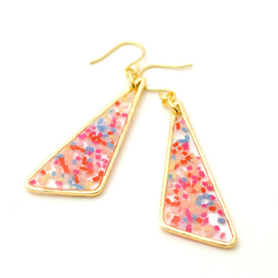 kitchi カラースプレーピアス◇ピンクミックス