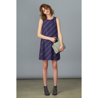 バイヤスストライプワンピ（ネイビー）