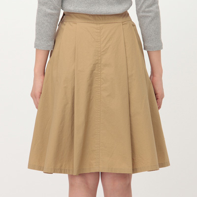 オーガニックコットン　タックスカート/無印良品