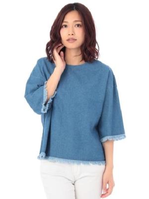 フリンジデニムシャツ