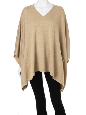 【DUO】 ポケット付Vネックポンチョ