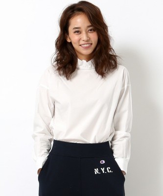 ハイネックブラウス