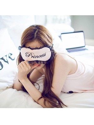 フリル付きレタリングアイマスク