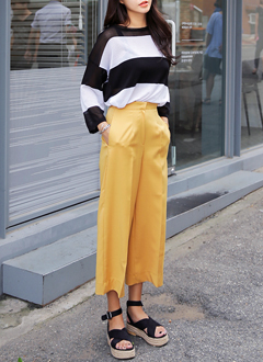 ハイウエストワイドパンツ