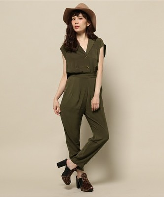  OPEN COLLAR SLV-LESS COMBINAISON／ROSEBUD