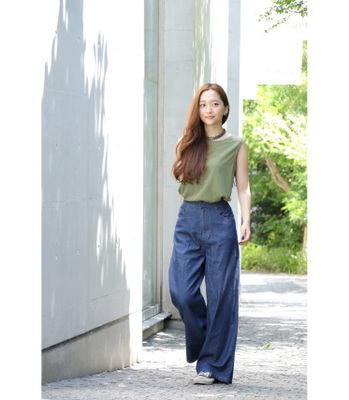 AZUL by moussy ライトozデニムワイドパンツ