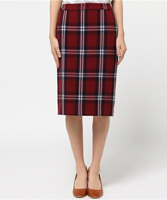 ROPE' PICNIC ダブルフェイスチェックタイトスカート