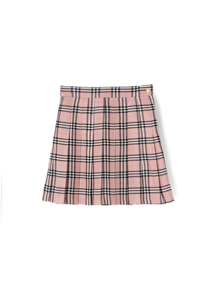 チェックプリーツスカート②