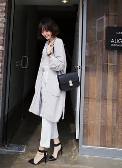 ウエストリボンニットカーディガン