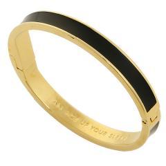 ケイトスペード ブレスレット レディース KATE SPADE WBRU7921 CLEAN SLATE IDIOM BANGLE バングル ゴールド/ブラック
