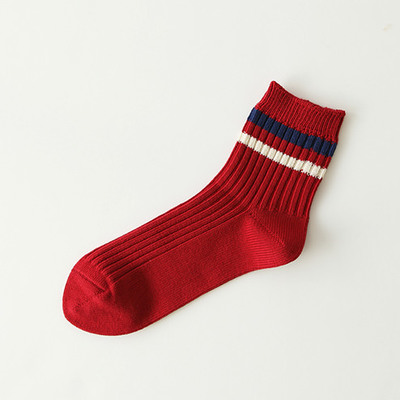 2本ラインショートソックス