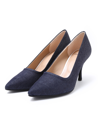ポインテッドデニムパンプス/全1色