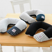 ソフトニット&ボーダー ネックピロー