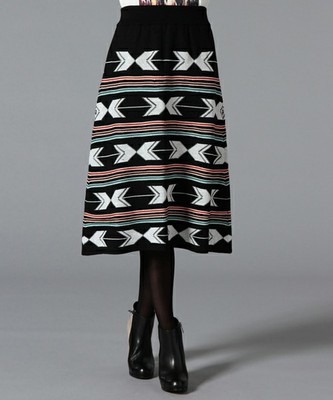 【GUILD PRIME】WOMENS ネイティブジャカードスカート