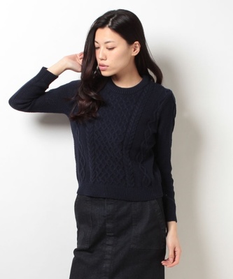 コットンアクリルアランニット