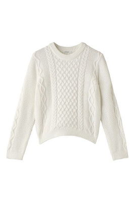 コットンアクリルアランニット