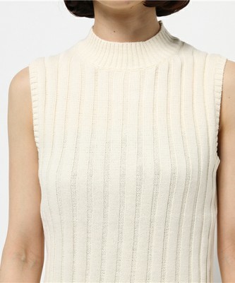 ハイネックRIBノースリニット