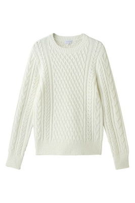 コットンナイロン　アランニット