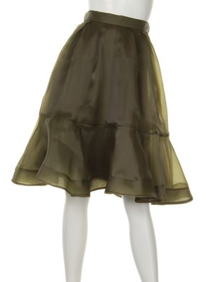 オーガンジーフレアスカート