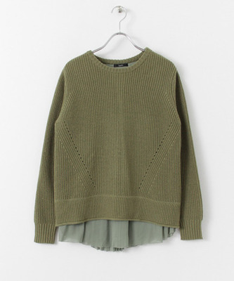 片畦バックプリーツプルオーバー