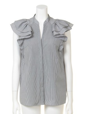 ラッフルスリーブブラウス