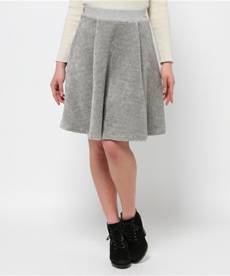 ベロアボーダーフレアスカート