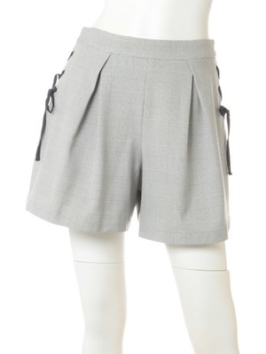 レースアプチェックショートパンツ