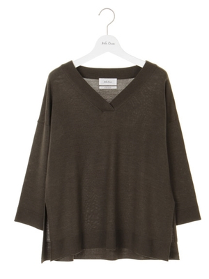 〈MilaOwen〉ピエラヤーンVネックニット