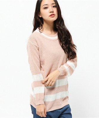 mystic ラインニットプルオーバー