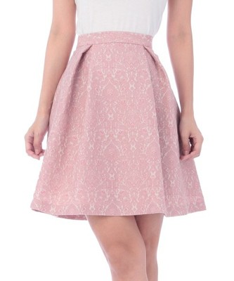 WORLD ONLINE STORE SELECT ダマスク柄ジャカード織りスカート