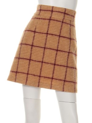 snidel ツイードチェックミニスカート