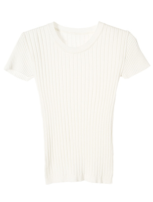 フィットニット半袖トップス